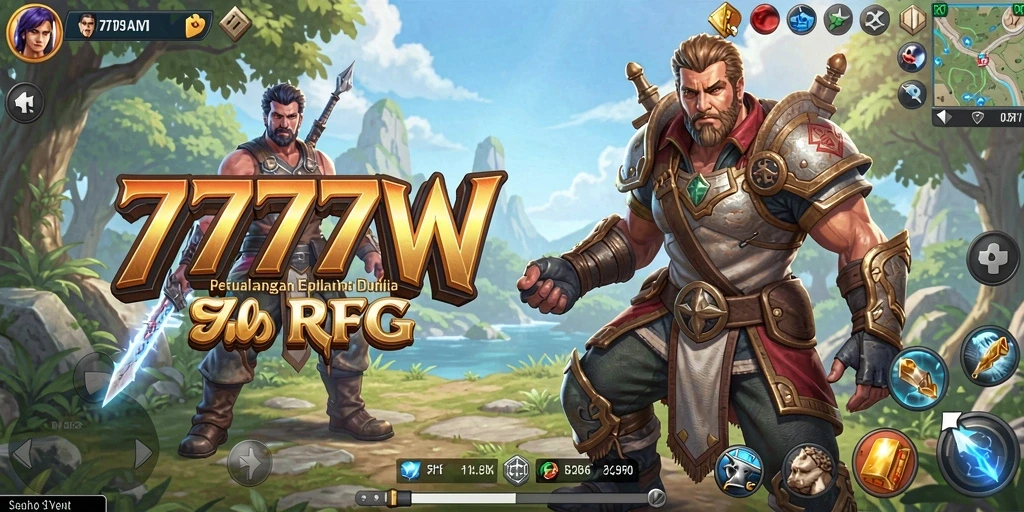 Tangkapan layar utama menampilkan pertarungan mendebarkan dalam game RPG.