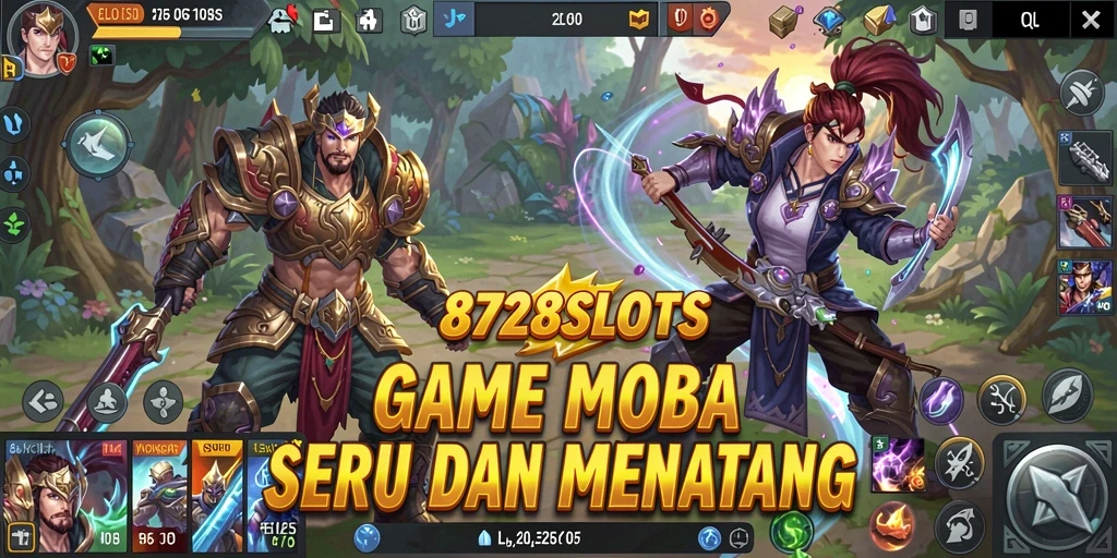 Gameplay seru dan strategis dalam 8728SLOTS MOBA.