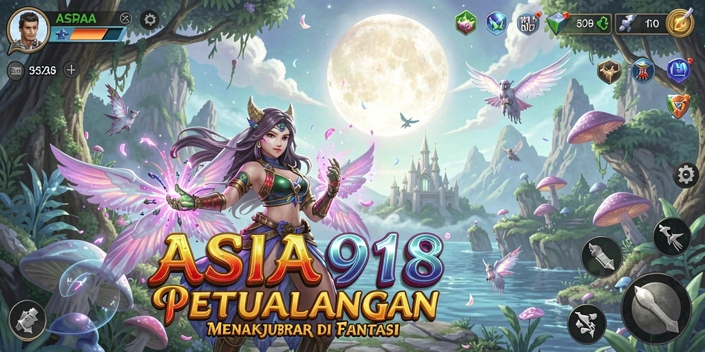 Tangkapan layar utama ASIA918 menampilkan aksi seru dalam petualangan.