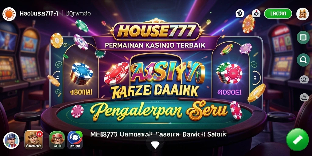 Tampilan menarik dari gameplay Kasino di HOUSE777.