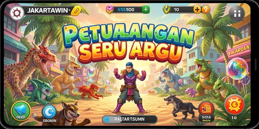 Screenshot JAKARTAWIN menampilkan aksi seru gameplay Arcade.