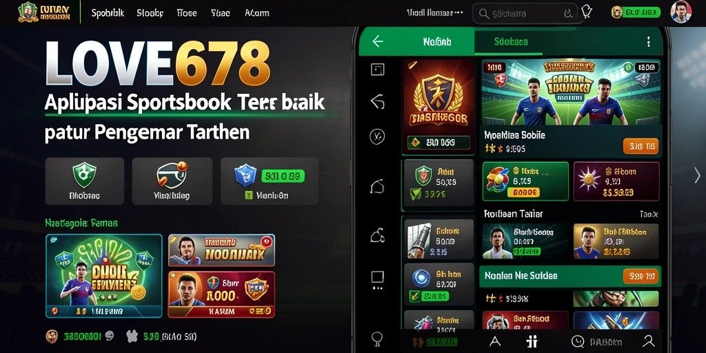 Tampilan gameplay LOVE678 dengan berbagai pilihan taruhan olahraga.