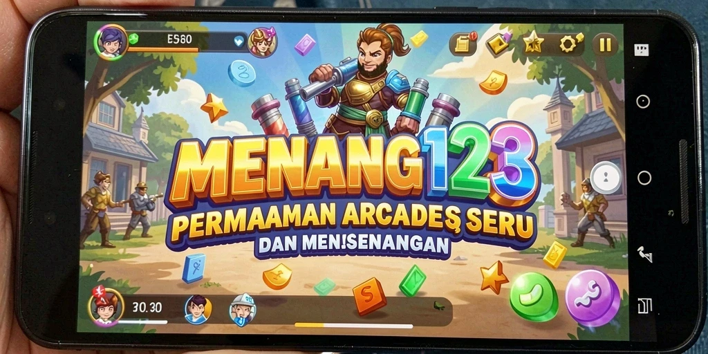 Screenshot MENANG123 menunjukkan aksi seru dalam game arcade yang menguji keterampilan pemain.