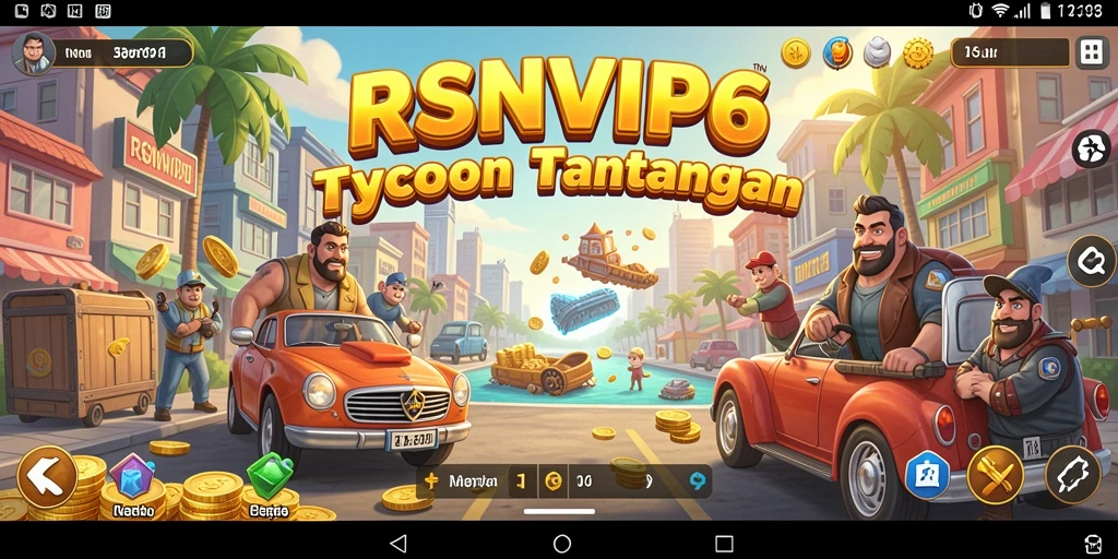 Screenshot gameplay RSNVIP6 menampilkan pengaturan bisnis yang menarik.