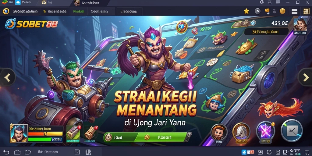 Screenshot gameplay SOBET88 menunjukkan rencana strategi yang kompleks.