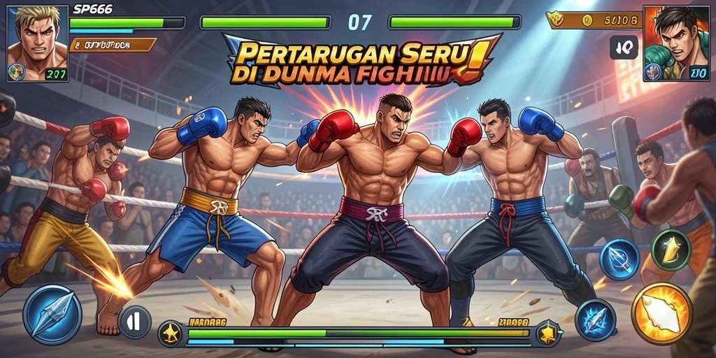 Tangkapan layar utama SP666 menampilkan aksi pertarungan yang mendebarkan.