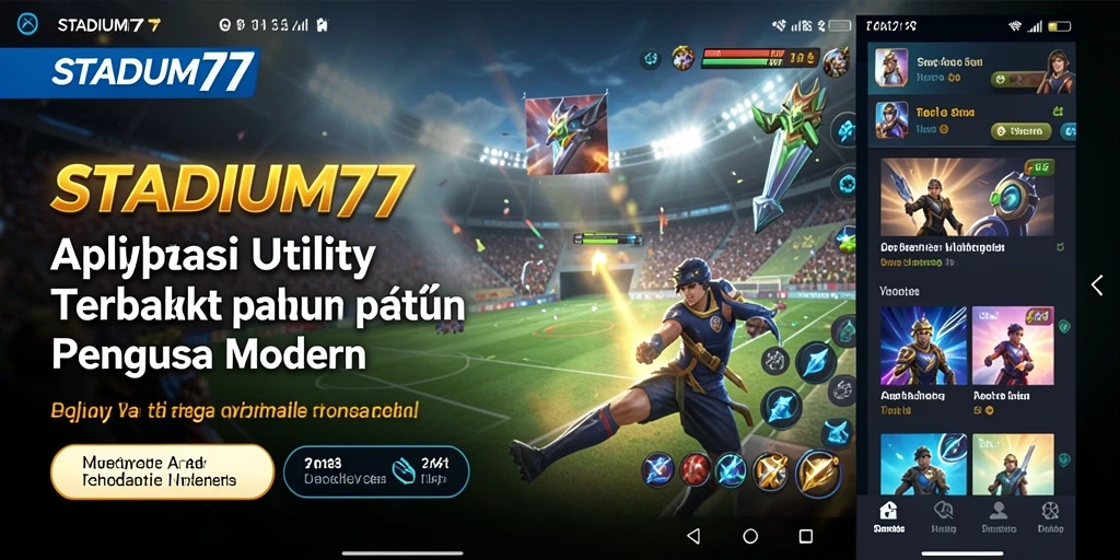 Screenshot utama STADIUM77 menampilkan fitur-fitur Utility yang inovatif.