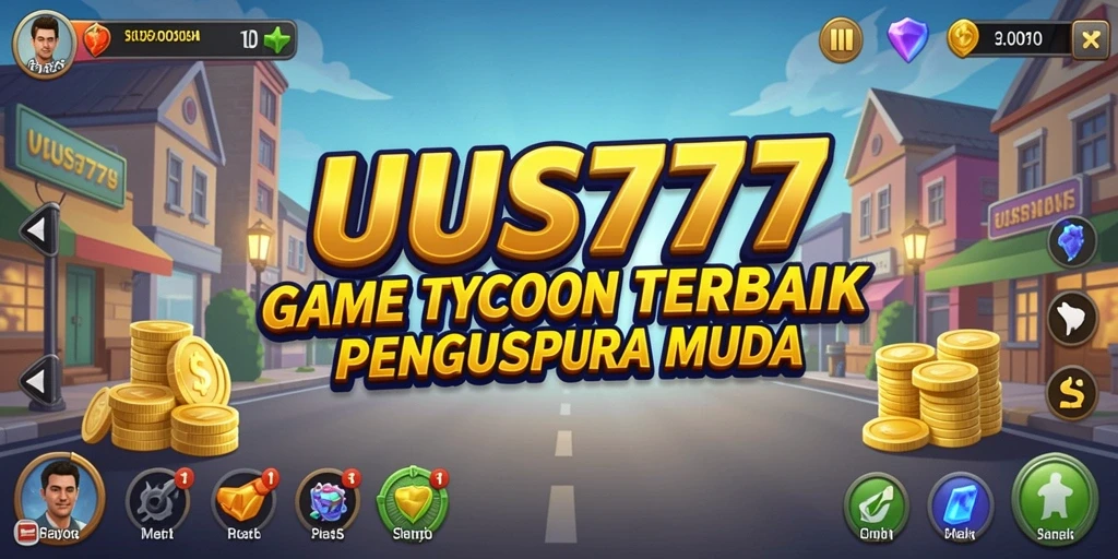 Screenshot utama menunjukkan gameplay mendalam UUS777 dalam membangun bisnis Tycoon.